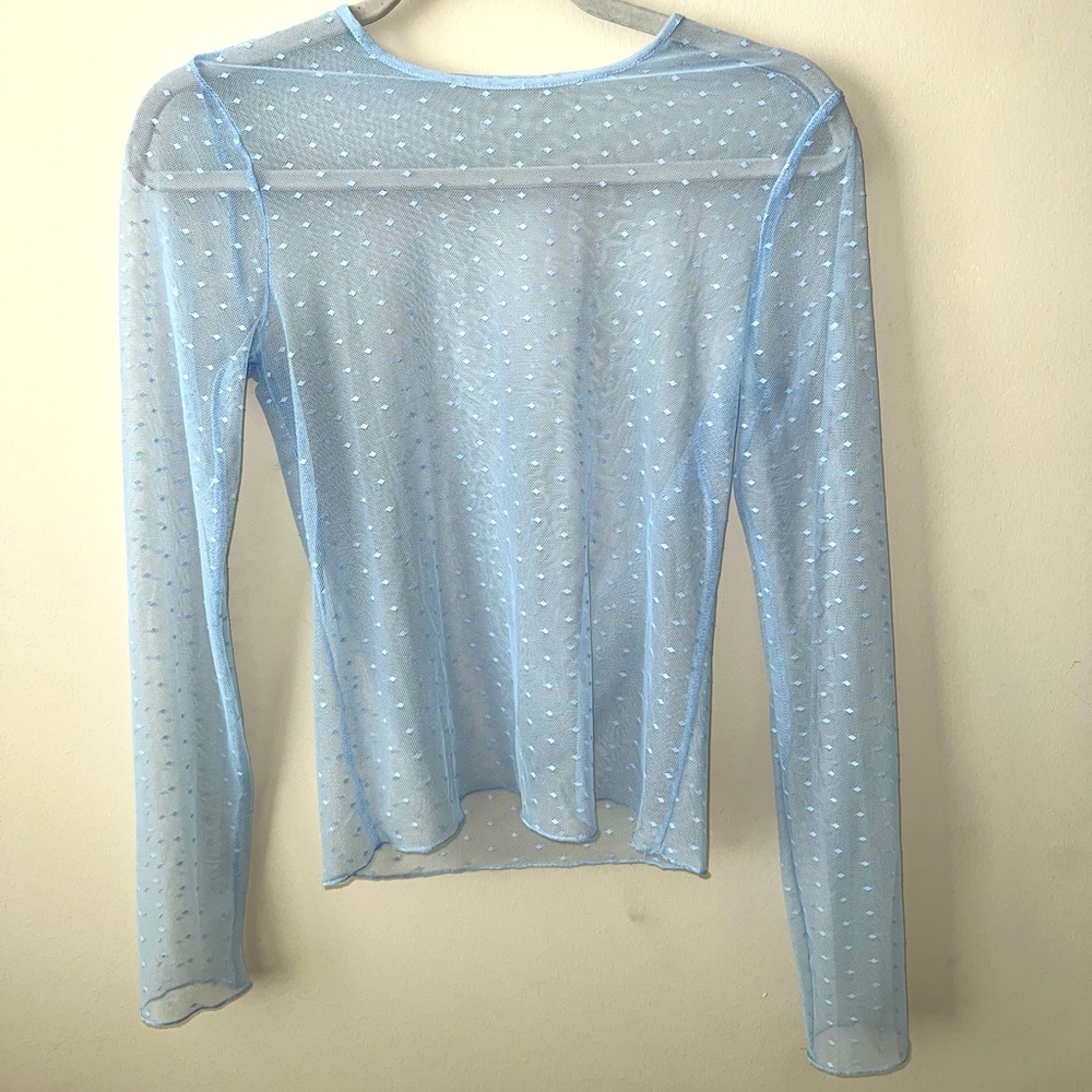 Sheer light blue small forever 21 top
